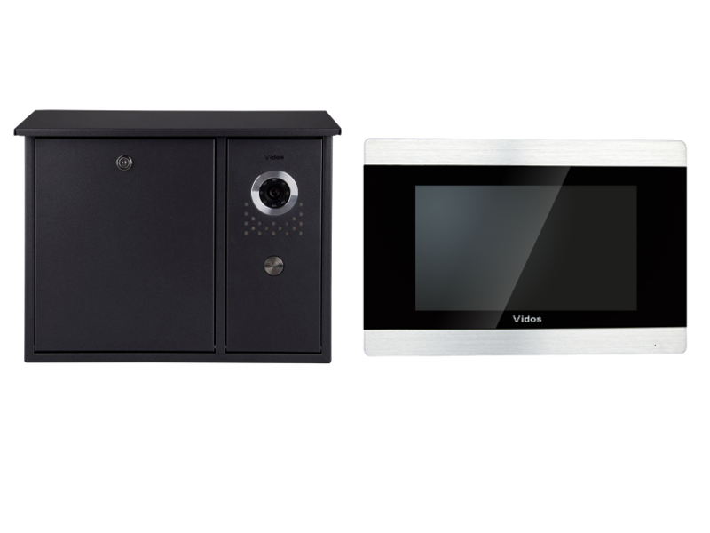 Skrzynka na listy z wideodomofonem i głośnomówiący monitor 7" S551-SKN / M903S VIDOS